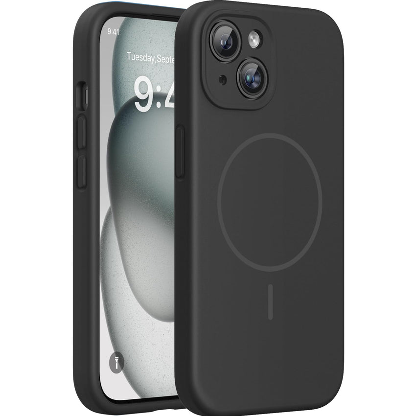 Magnetic for iPhone 17 Pro Max Case, Compatible with MagSafe, Integrated Silicone Camera Control Cover, 3.0mm Thicken Shockproof Drop Protection Phone Case for 17 ProMax, Orange