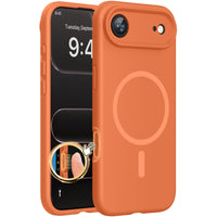 Magnetic for iPhone 17 Pro Max Case, Compatible with MagSafe, Integrated Silicone Camera Control Cover, 3.0mm Thicken Shockproof Drop Protection Phone Case for 17 ProMax, Orange
