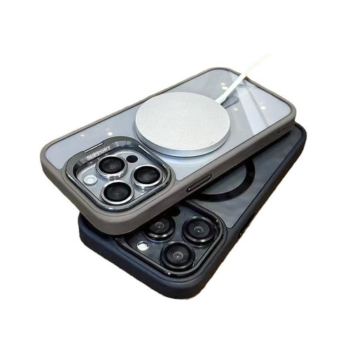Luxury Magnetic Metal Lens Bumper Protection Case For iPhone 17 16 15 14 13 12 11 Pro Max Funda Wireless Charge Hard Clear Cover