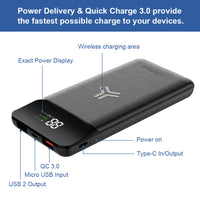 10000mAh PD wireless power bank